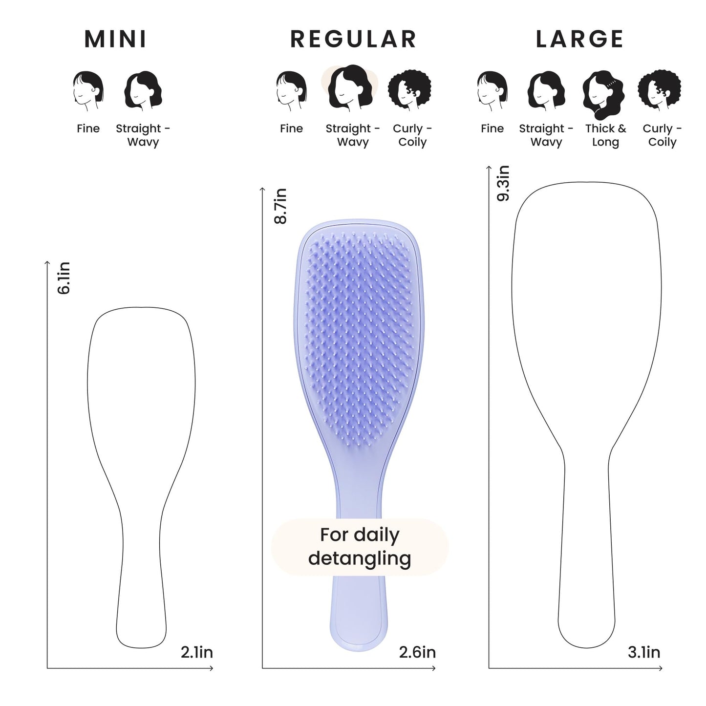 Tangle Teezer Ultimate Detangler Brush for Wet & Dry Hair, Eliminates Knots & Reduces Breakage for Straight to Wavy Hair Types, Sweet Lavender