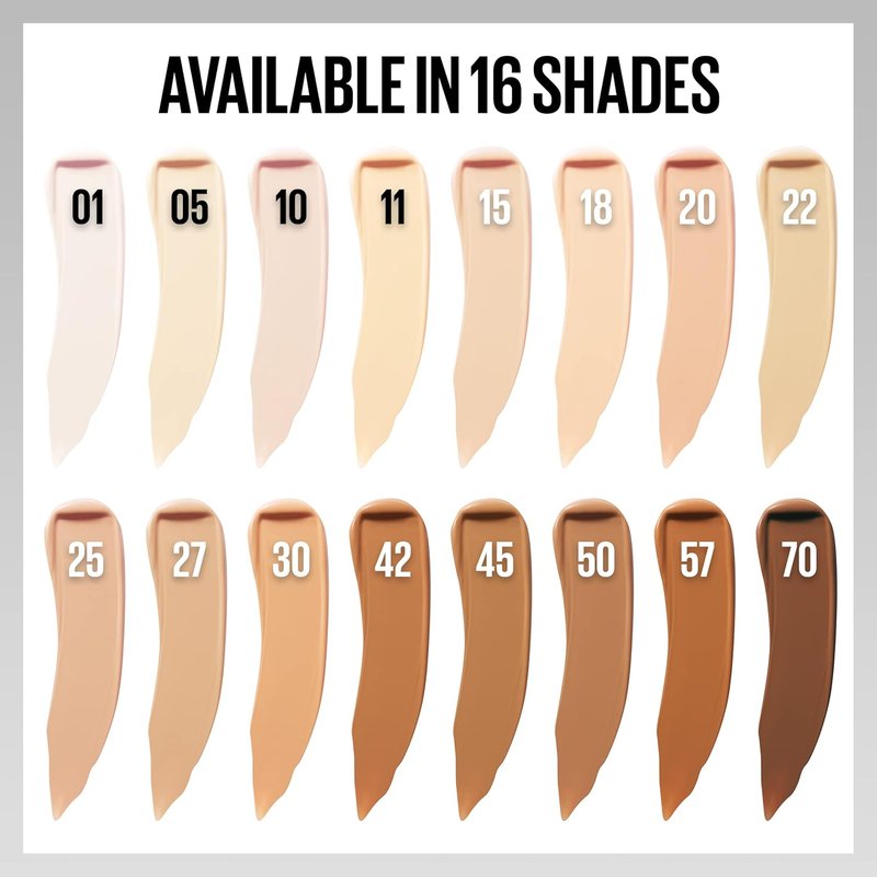 Maybelline Super Stay Liquid Concealer - Full Coverage, Long-Lasting, Natural Matte Finish | 16 Shades Available