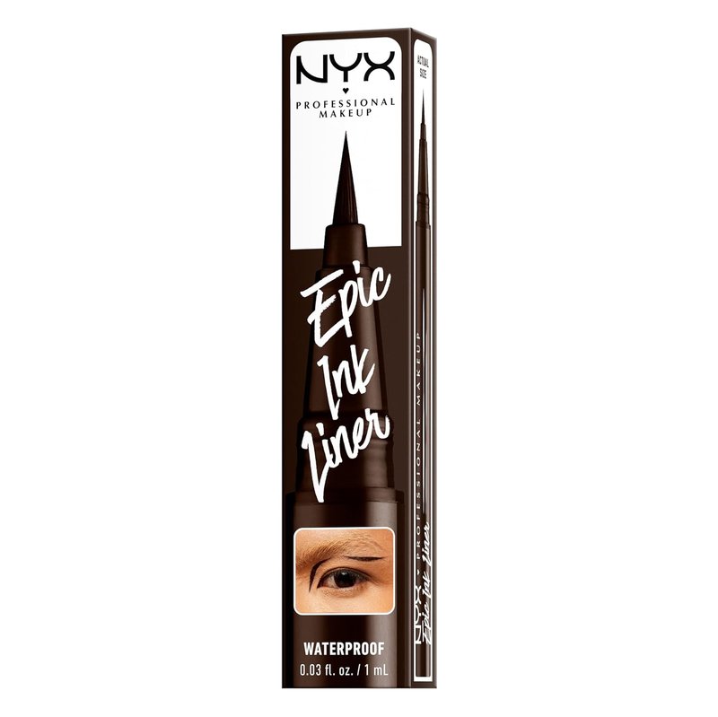 NYX Epic Ink Liner - Waterproof Liquid Eyeliner with Vegan Formula | Dark Chocolate Matte