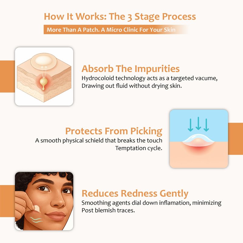 BitMark Care Pimple Patches for face | Hydrocolloid Patches with Mirror Case – Invisible Acne Patches, Absorbs Zits & Blemishes | Acne stickers for All Skins (42 Count)
