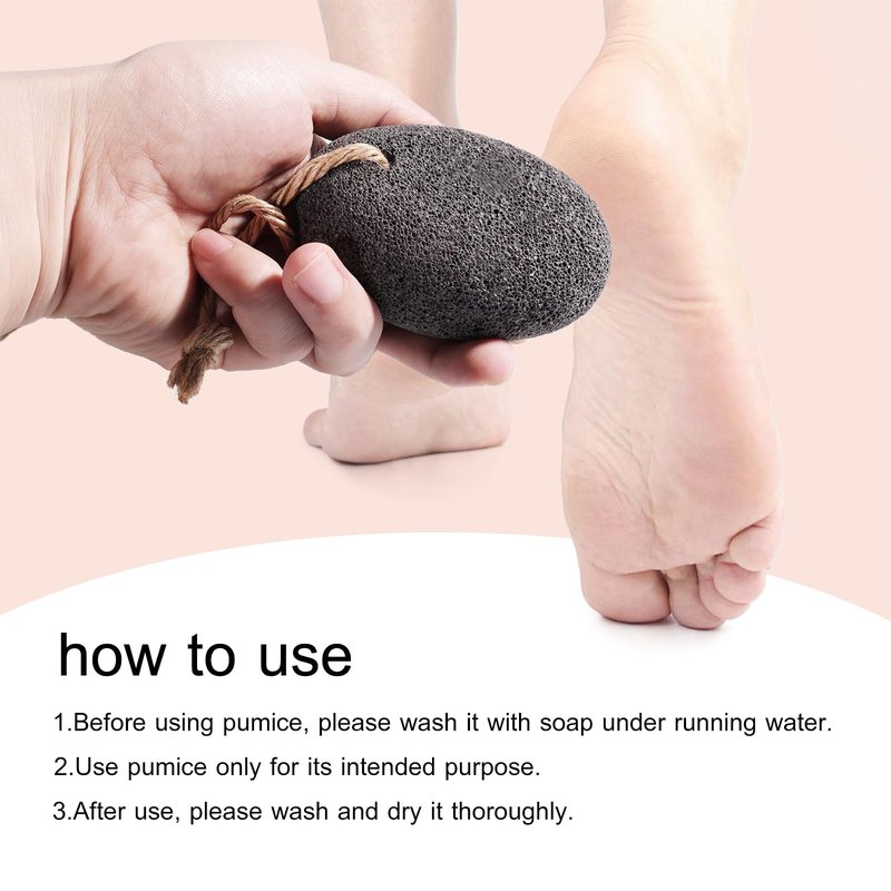 SAMEBUTECO 3 Shapes Natural Volcanic Pumice Stone for Feet Pumice Cleaning Stone for Sole of The Foot,Edges of The Foot,Toe Seams,Foot Scrubber for Dead Skin Remover Deep Clean