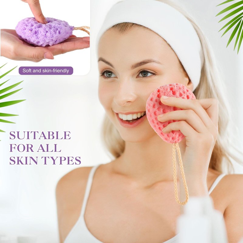 FoldTier 36 Pcs Bath Sponge Deep Cleansing Body Loofah Gentle and Deep Exfoliating Body Scrubber Bath Accessories Men Women Baby Sponge for Bathing Shower (Multicolor)