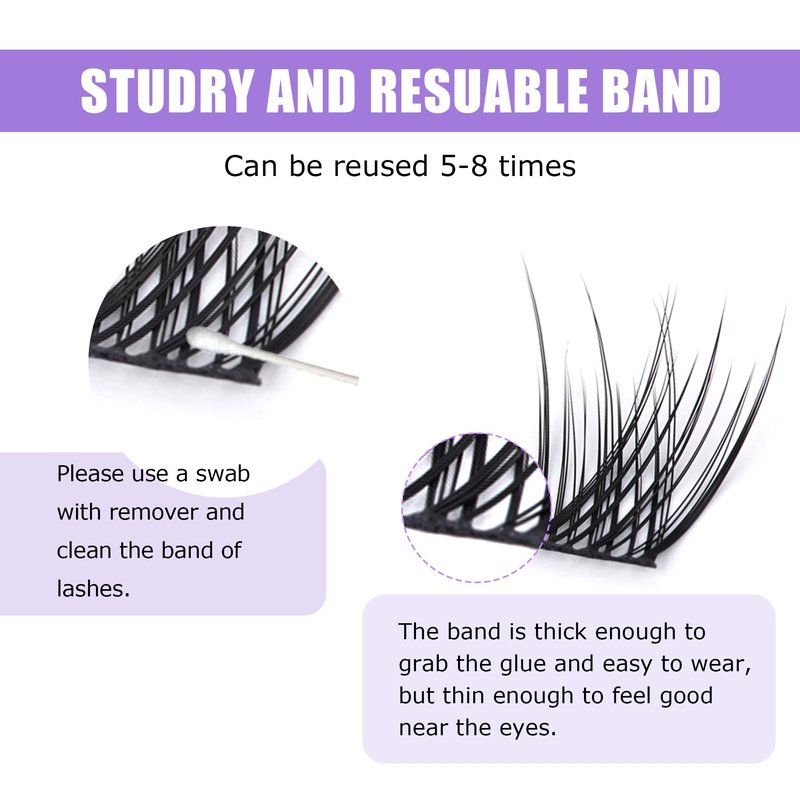 GAQQI Lash Clusters, Eyelash Clusters 120PCS C Curve Individual Lashes, Wispy Cluster Eyelash Extension 10-16mm Mixed Length, Natural Looking Cluster Lashes （GQ03,C,10-16mm)