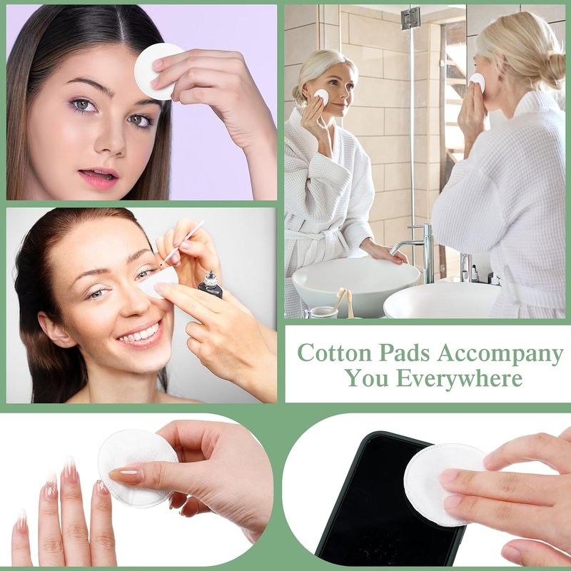 Maxcheck Cotton Rounds - 600 Pcs Exfoliating Makeup Remover Pads | Soft Facial Toner Pads