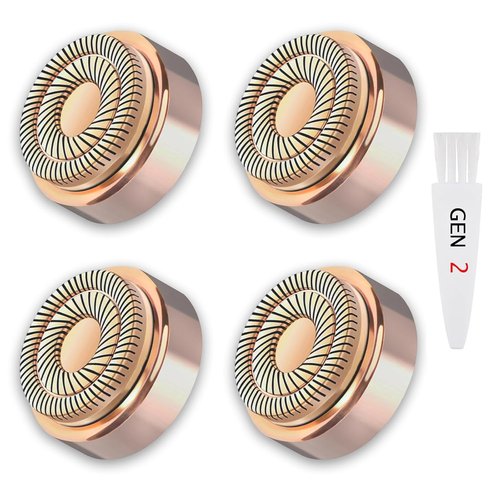 Flawless Facial Hair Remover Replacement Heads - Gen 2 (4 Pack) for Women