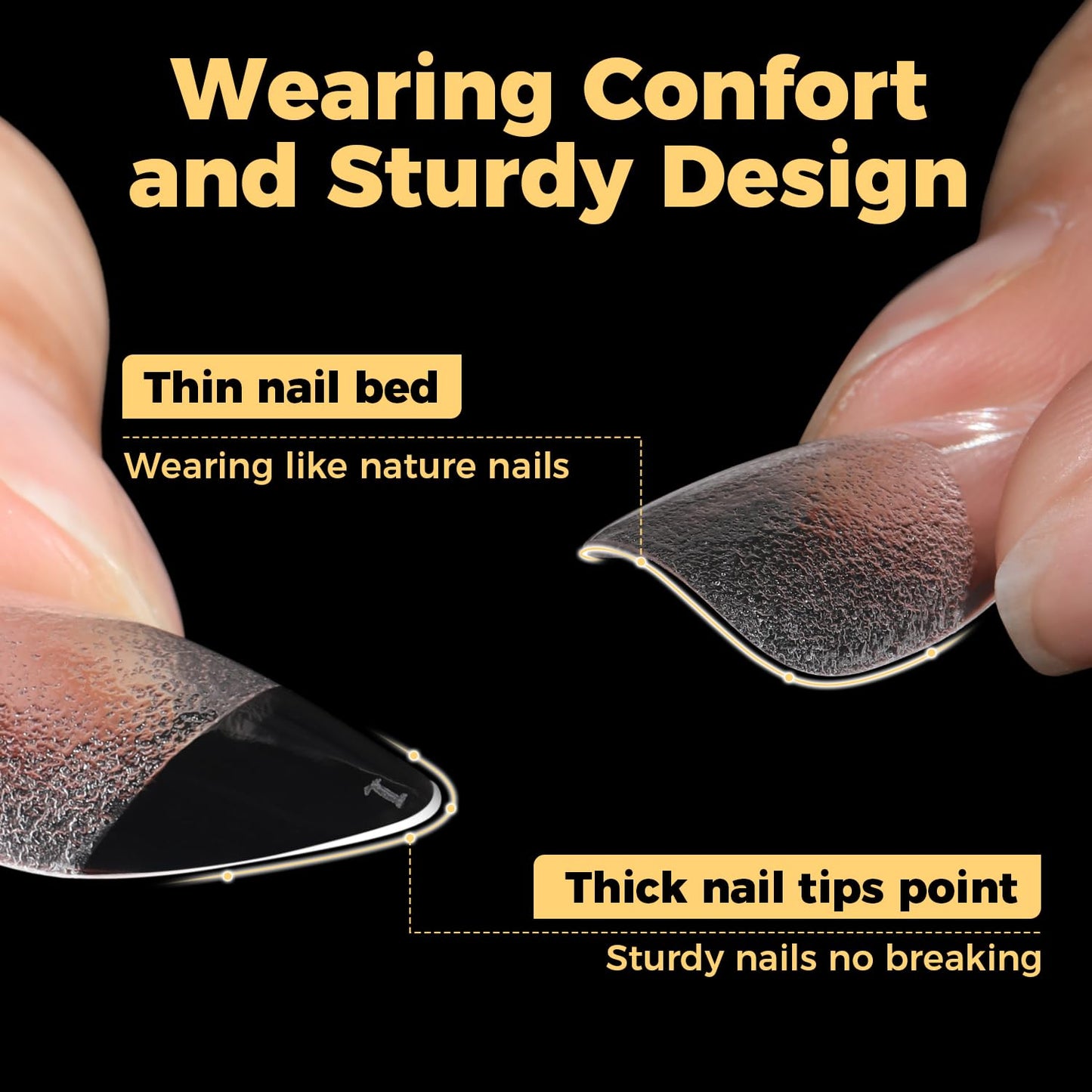 UNA GELLA Almond Nail Tips - 240 Pcs Pre-Shaped Short Gel Fake Nails | Full Cover, Soft & Easy DIY