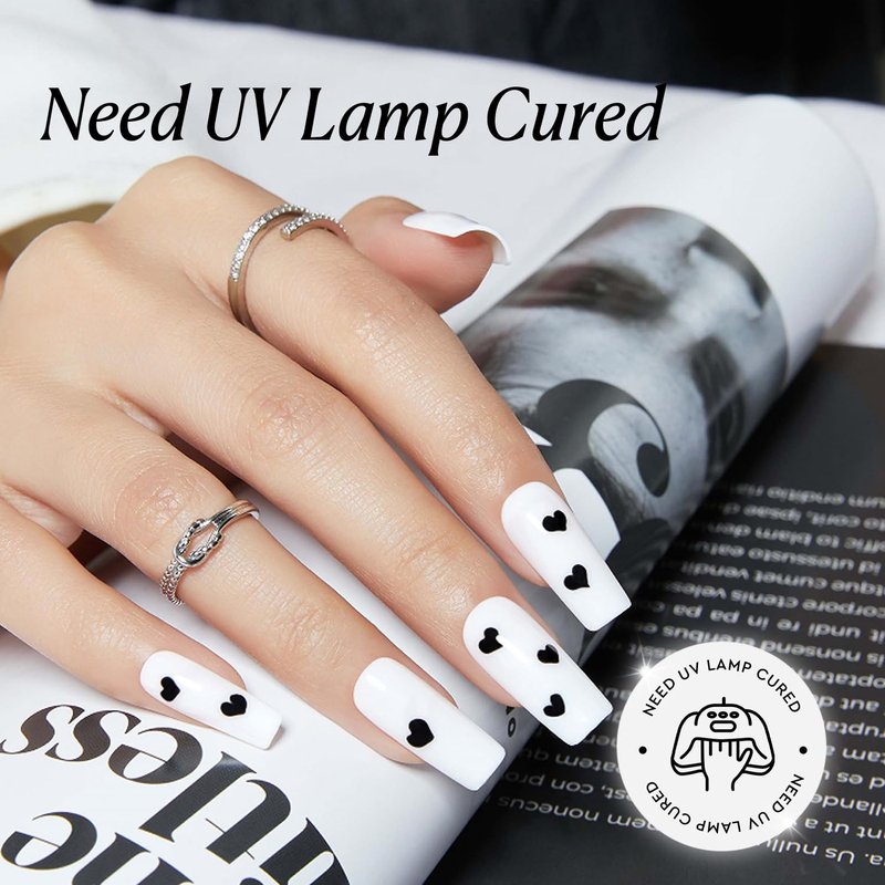 AZUREBEAUTY 18ML White Gel Nail Polish – Pure White Soak Off UV/LED Gel Polish for French Tips, High Gloss Solid White Nail Art Gel for DIY Manicure Salon Use