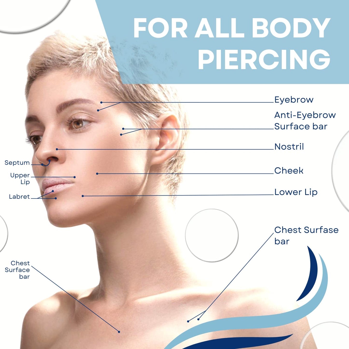 BodyJ4You Piercing Aftercare Kit - Saline Solution Drops Ear Piercing Cleaner - Natural Bump Keloid Removal - Ear Piercing Cleanser Nose Septum Navel Lip - Soothe Moisturize Recovery Natural Solution