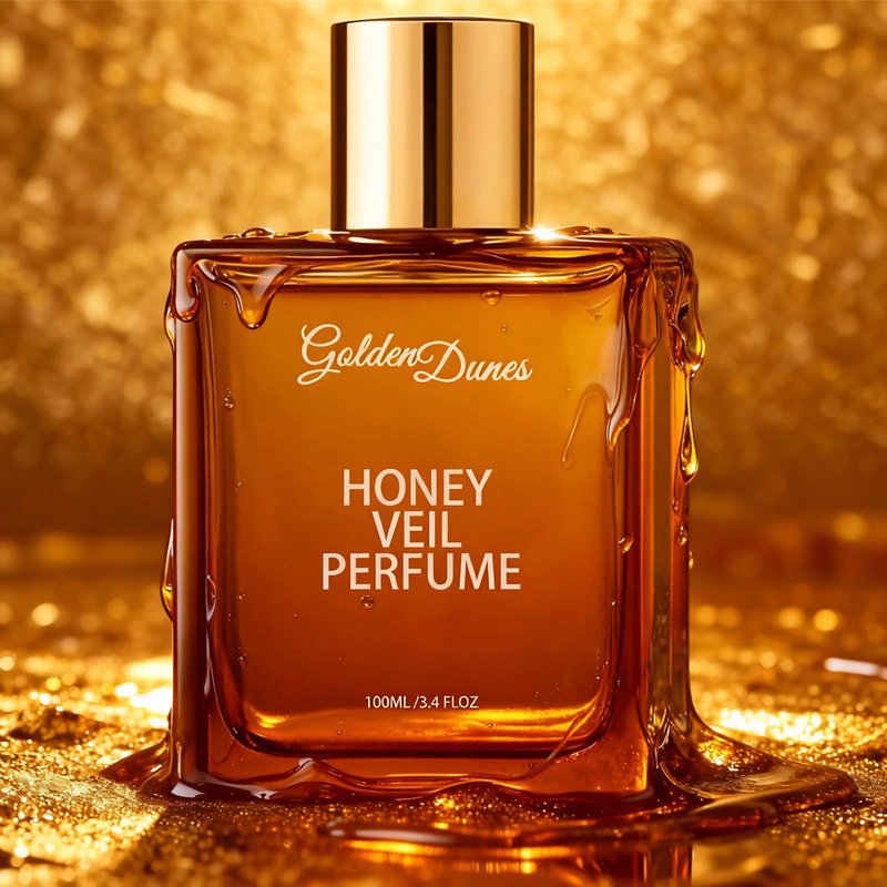 HABOHUSE Golden Dunes Honey Veil Eau de Parfum – Honey, Oud, Patchouli, Vanilla & Bergamot with Floral-Amber Spicy Notes, Clean Vegan Essential Oils, Long-Lasting Unisex Fragrance, 100 ml