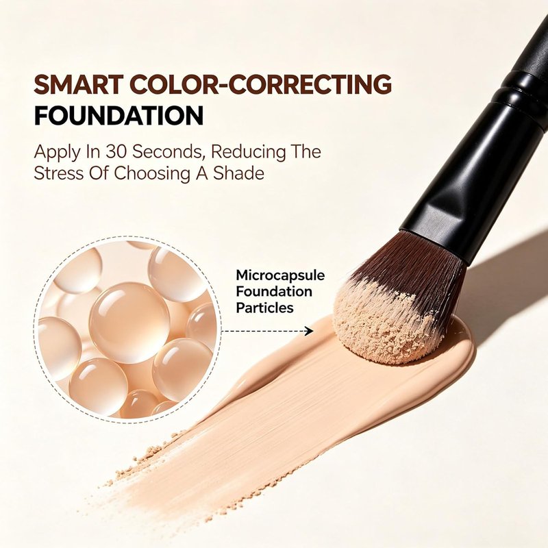 Skiennix Color Changing Foundation - Hydrating Makeup for Mature Skin | Soft Texture, Dark Shade