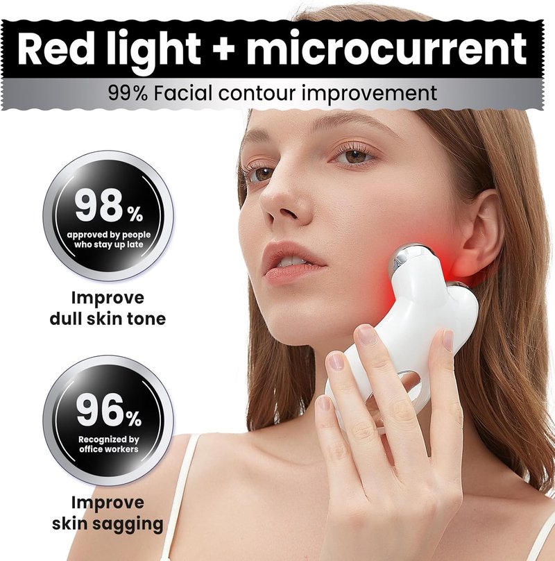 Microcurrent Facial Device - Red Light Technology for Lifting & Tightening Skin | Smart Photon EP-300