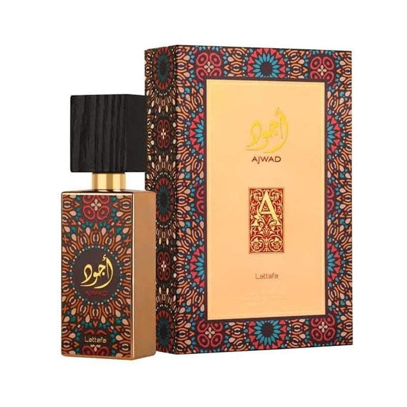 Lattafa Ajwad Eau de Parfum Spray | Long-Lasting Rose, Fruity, Vanilla Fragrance for Unisex - 2.0 oz / 60 ml