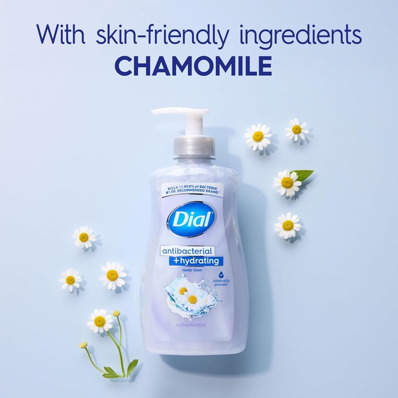 Dial Antibacterial Liquid Hand Soap - Hydrating Chamomile Formula | 11oz (Pack of 4)