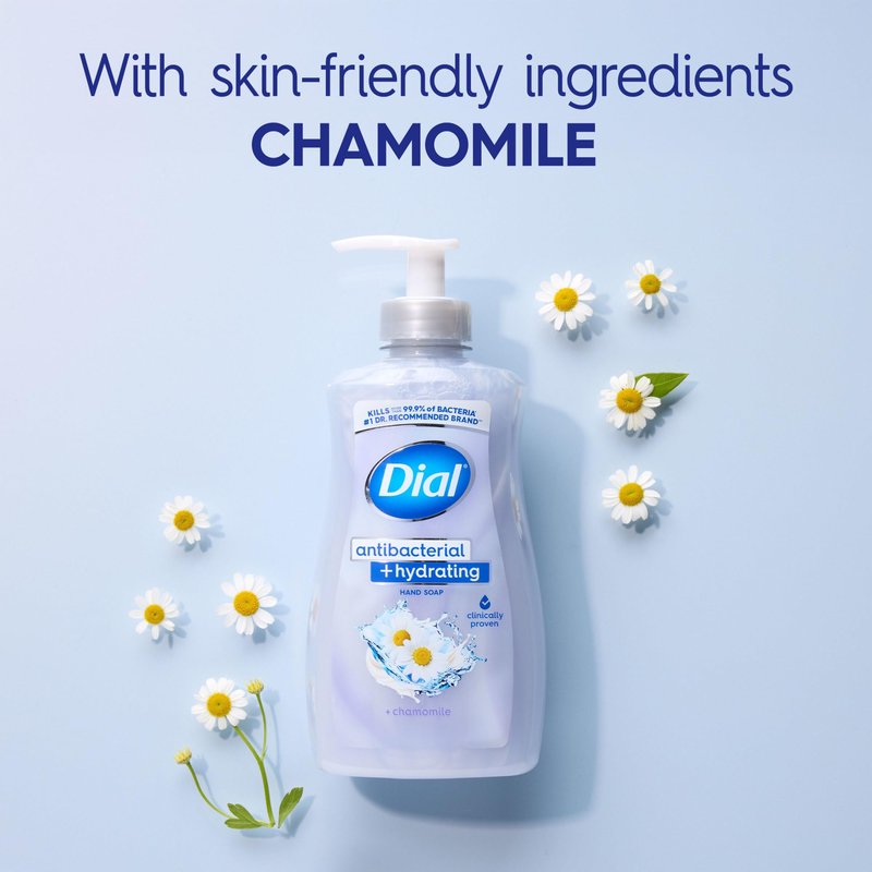 Dial Antibacterial Plus Hydrating Chamomile Liquid Hand Soap, 11oz (Pack of 4)