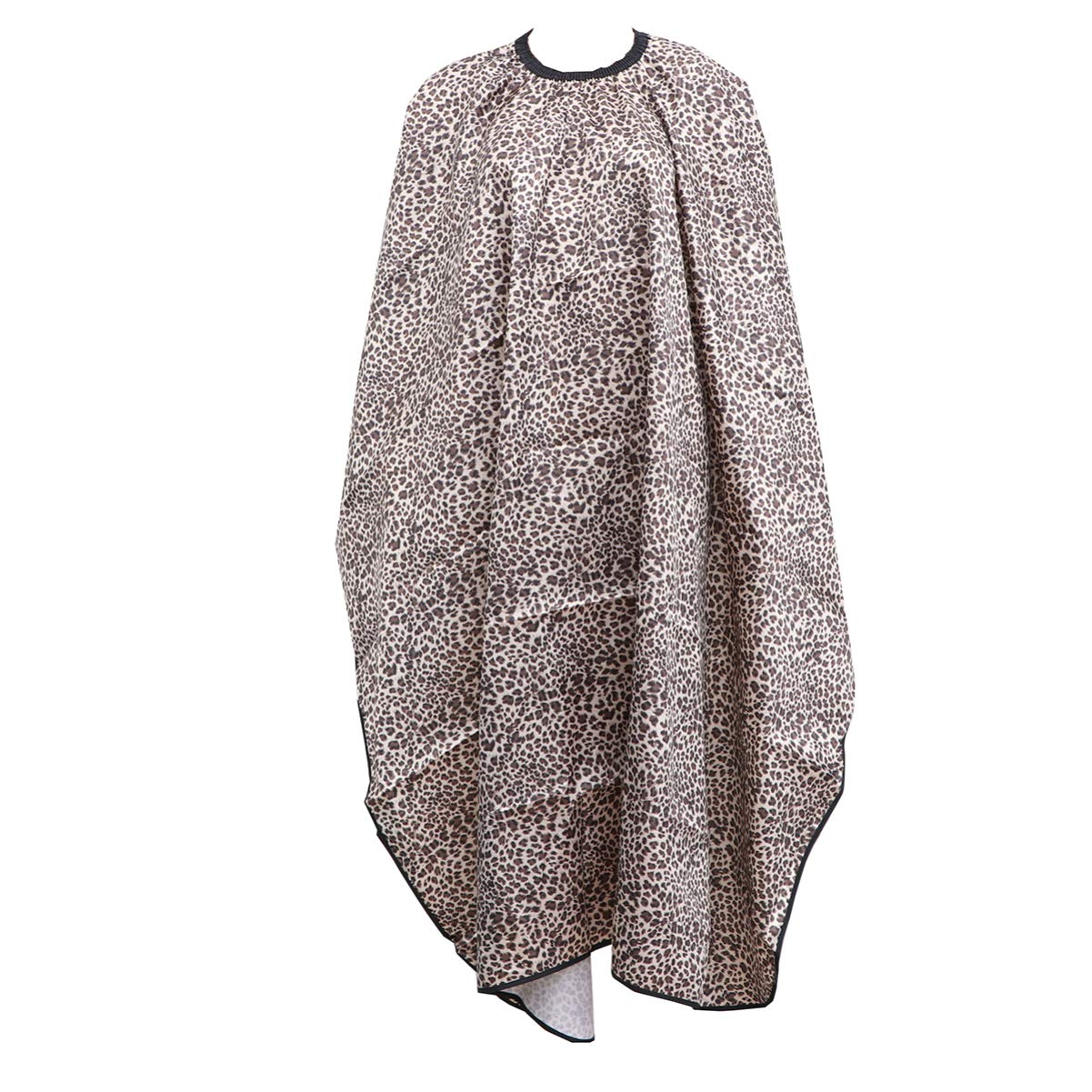 SUPVOX Leopard Print Hairdressing Cloth Hair Cutting Cape Waterproof Salon Styling Apron 63X57 Inch Adjustable Drape for Hair Dye Perm and Grooming