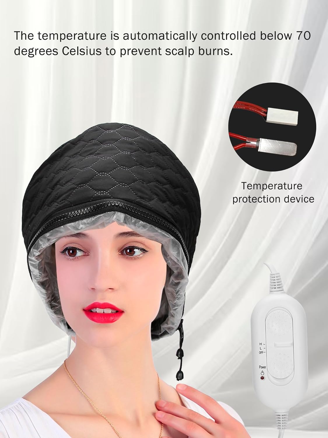 Watris Veiyi Hair Steamer - Deep Conditioning Heat Cap with 2 Temperature Settings | Home Spa Essential