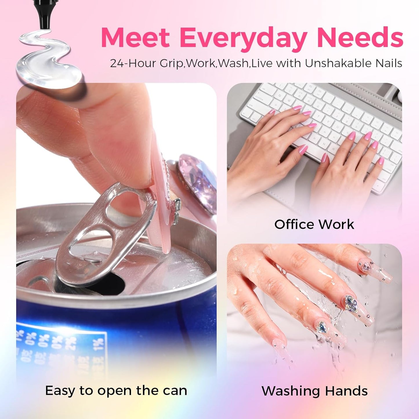 Strong Nail Glue - 30ML Quick-Drying Adhesive for Press-On & Acrylic Nails | Long-Lasting Formula