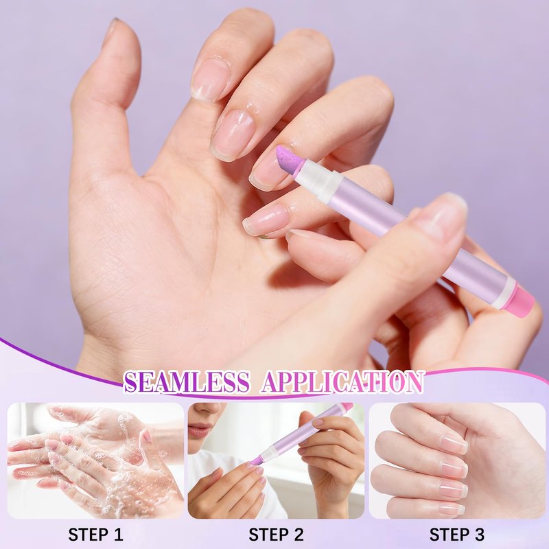 2-in-1 Cuticle Pusher & Oil Pen, New Cuticle Oil Pusher Pen, Portable Nail Care Pen Instant Cuticle Remover Tools for Dry Damaged Nails Hangnails Moisturizes Strengthens Brightens (2 PCS)