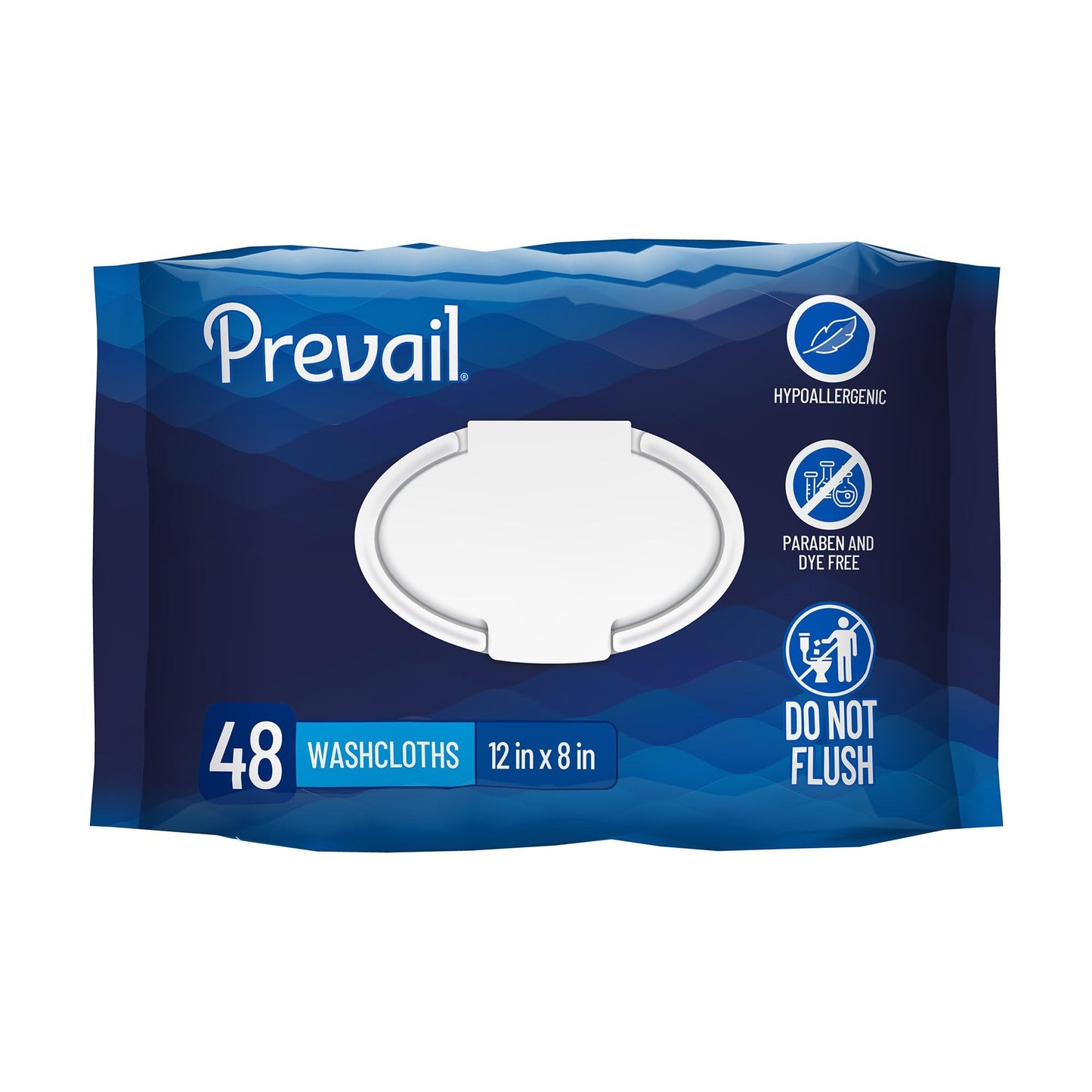 Prevail Soft Pack Adult Washcloths - Unisex Adult Incontinence Wipes - Disposable Adult Wipes for Men & Women - 12"x 8", 48 Count (1 Pack of 48)