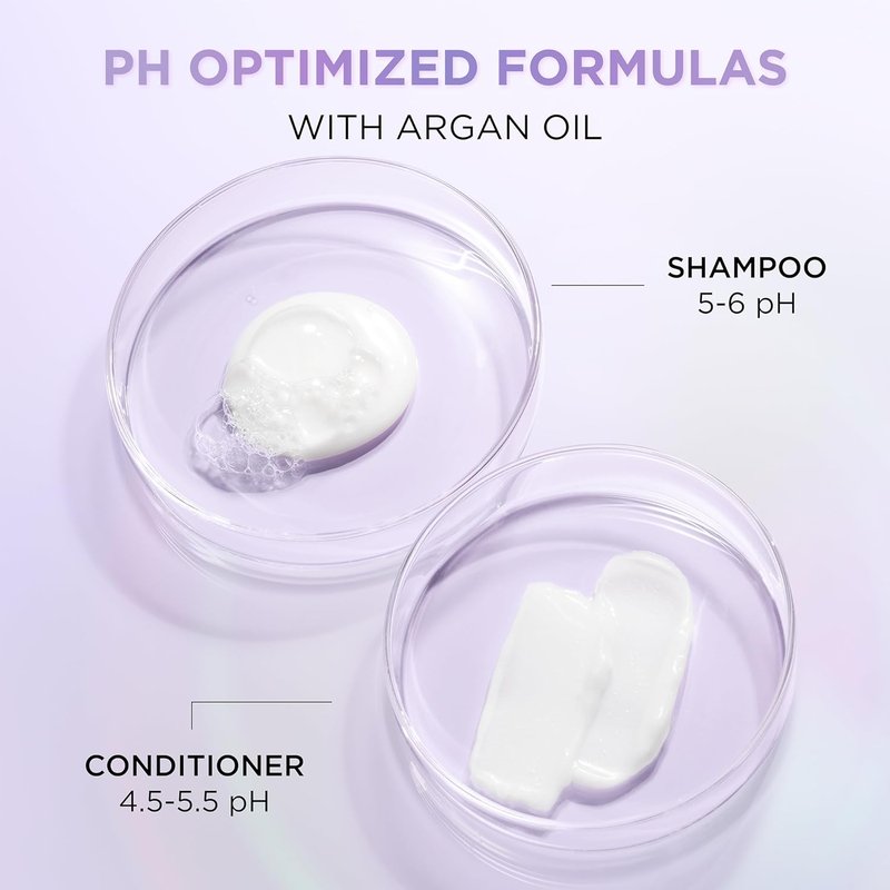 L'Oreal Paris Sulfate Free Glossing Conditioner, Intensifies Hair Shine & Smoothness, pH Balanced & Argan Oil Infused Vegan Hair Care, EverPure, 8.5 Fl Oz