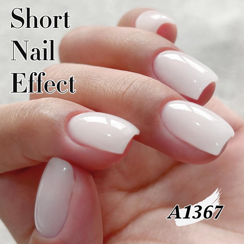 Double Rhythm 15ML Gel Nail Polish Pure Sheer Same Color Same Bottle Gel Polish Art Manicure Salon DIY at Home for Women (Milky White-A1075)