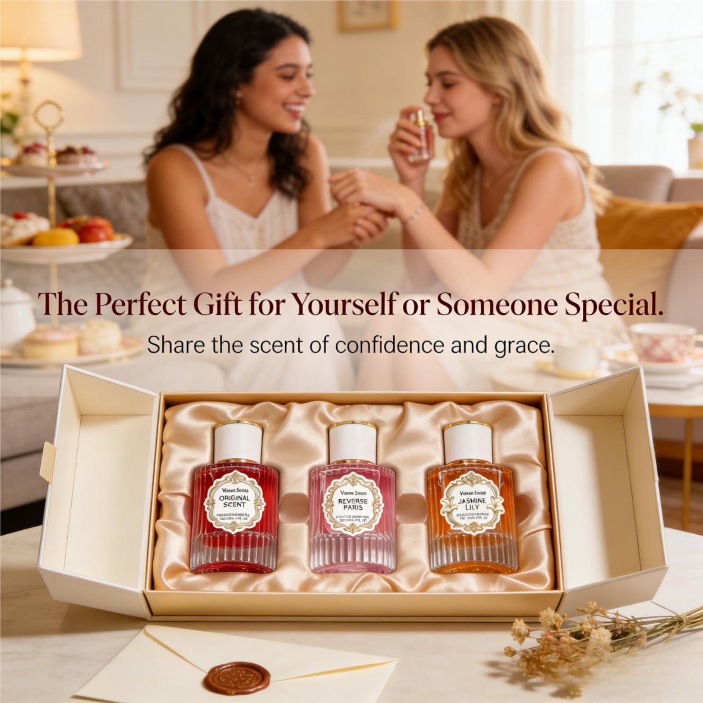 Venom Scents 3PCS Pheromones Perfume Collection for Women (30ml Each) - Jasmine, Lily & Peony Scent | Long-Lasting Floral Fragrance