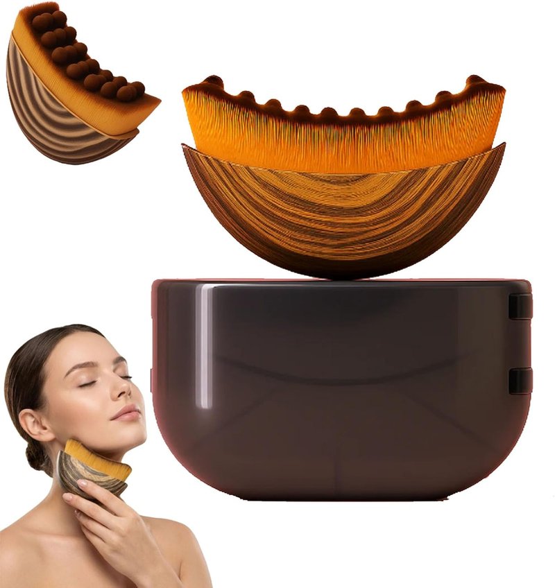Lift & Glow Lymphatic Brush - Ergonomic Facial Cleansing Tool with Soft Bristles for Sculpting