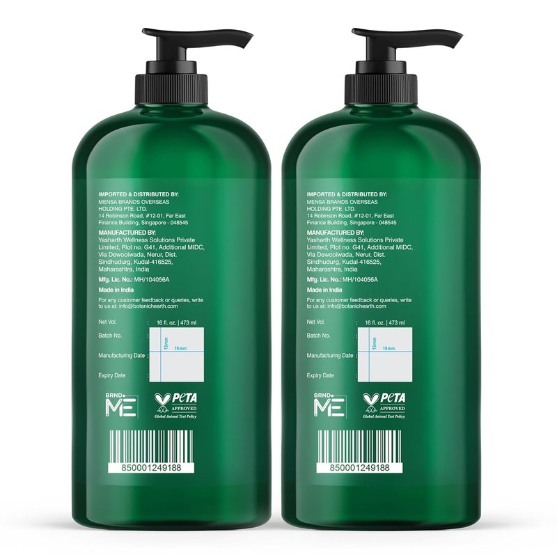 Botanic Hearth Tea Tree Body Wash 16 fl oz (2 Pack) Natural Antifungal & Odor Control Shower Gel for Acne, Athlete’s Foot, Ringworm, Jock Itch, Healthy Skin, Sulfate & Paraben Free, for Men & Women