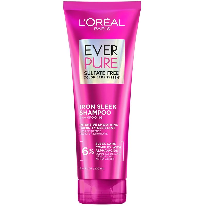 L'Oreal Paris Sulfate-Free Smoothing Shampoo - Frizz Control & Humidity Resistance | 6.8 Fl Oz