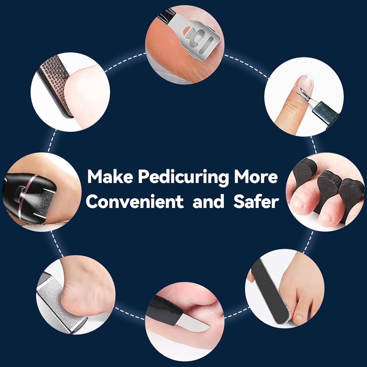 Wea&Hea Electric Callus Remover - 3 Roller Heads, 2 Speed, Rechargeable & Waterproof Pedicure Kit