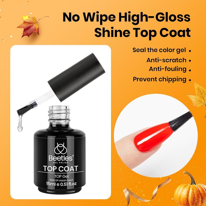 Beetles 15ml Protein Nail Prep Dehydrator and Primer Set - 2PCS Hema-Free & Acid Free Nail Bond Protein Prep Kit & 2 Pcs 15ml No Wipe Gel Top Coat and Base Coat Set - Shine Finish and Long Lasting