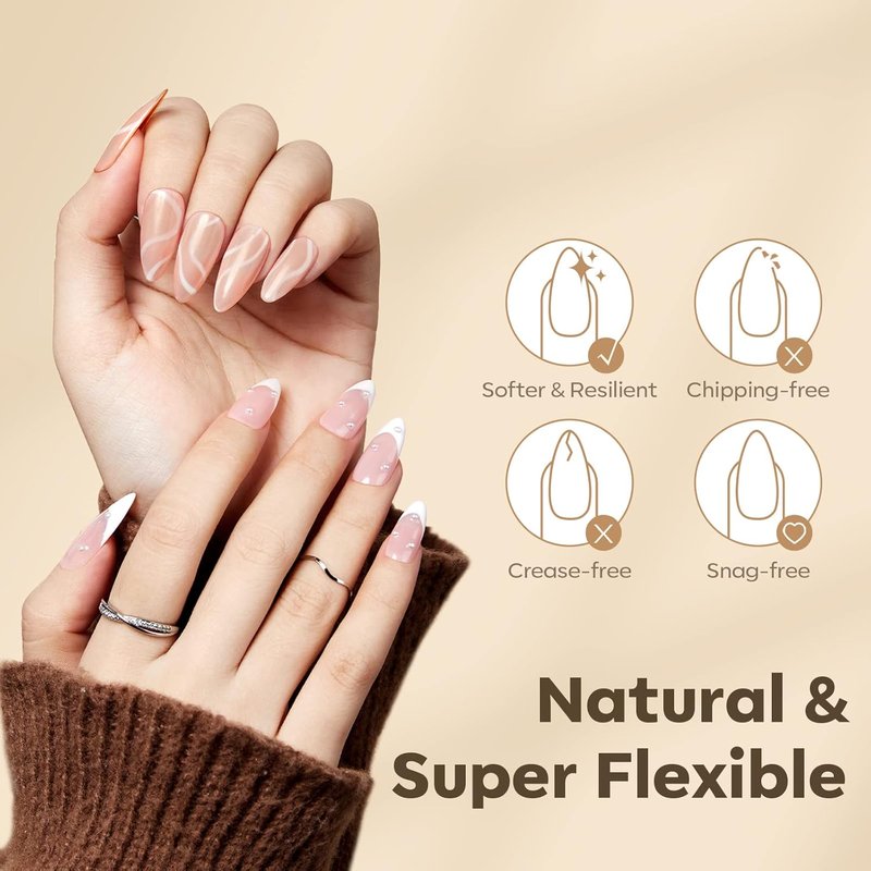 Modelones Medium Almond Nail Tips - 510 Pcs Pre-Shaped Full Matte Fake Nails | Stronger Press-On Extensions in 15 Sizes