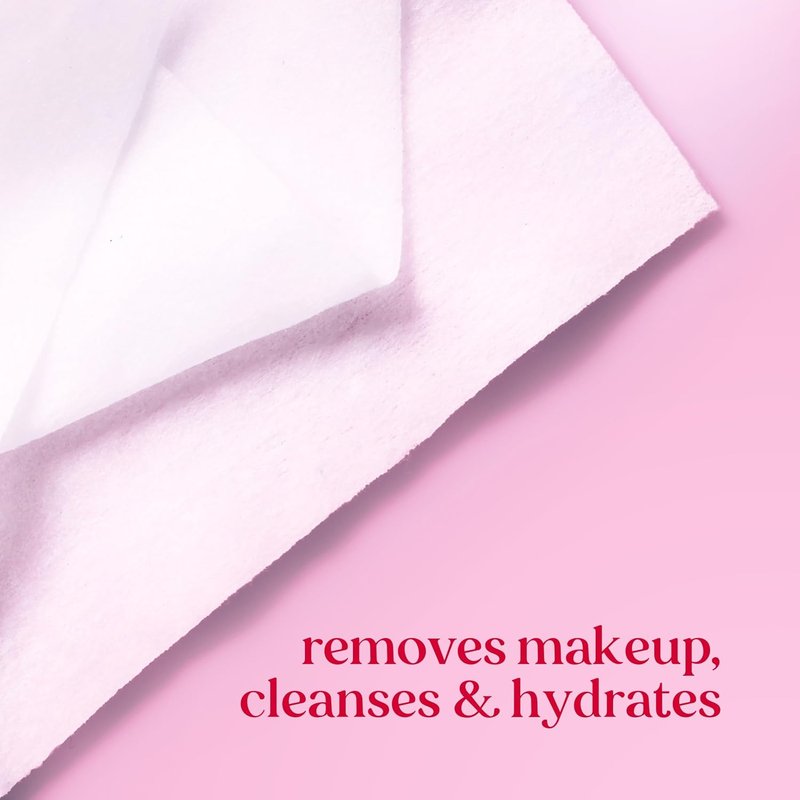 Burt's Bees Micellar Rose Water Facial Towelettes - 100% Plant-Based Cloth, 30 Ct | Hydrating Makeup Remover for All Skin Types