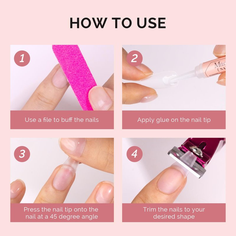 MelodySusie 6Pcs Nail Glue for Press on Nails Super Strong and Long Lasting Nail Glue for Acrylic Nails Adhesive Bond False Nails with Easy Application