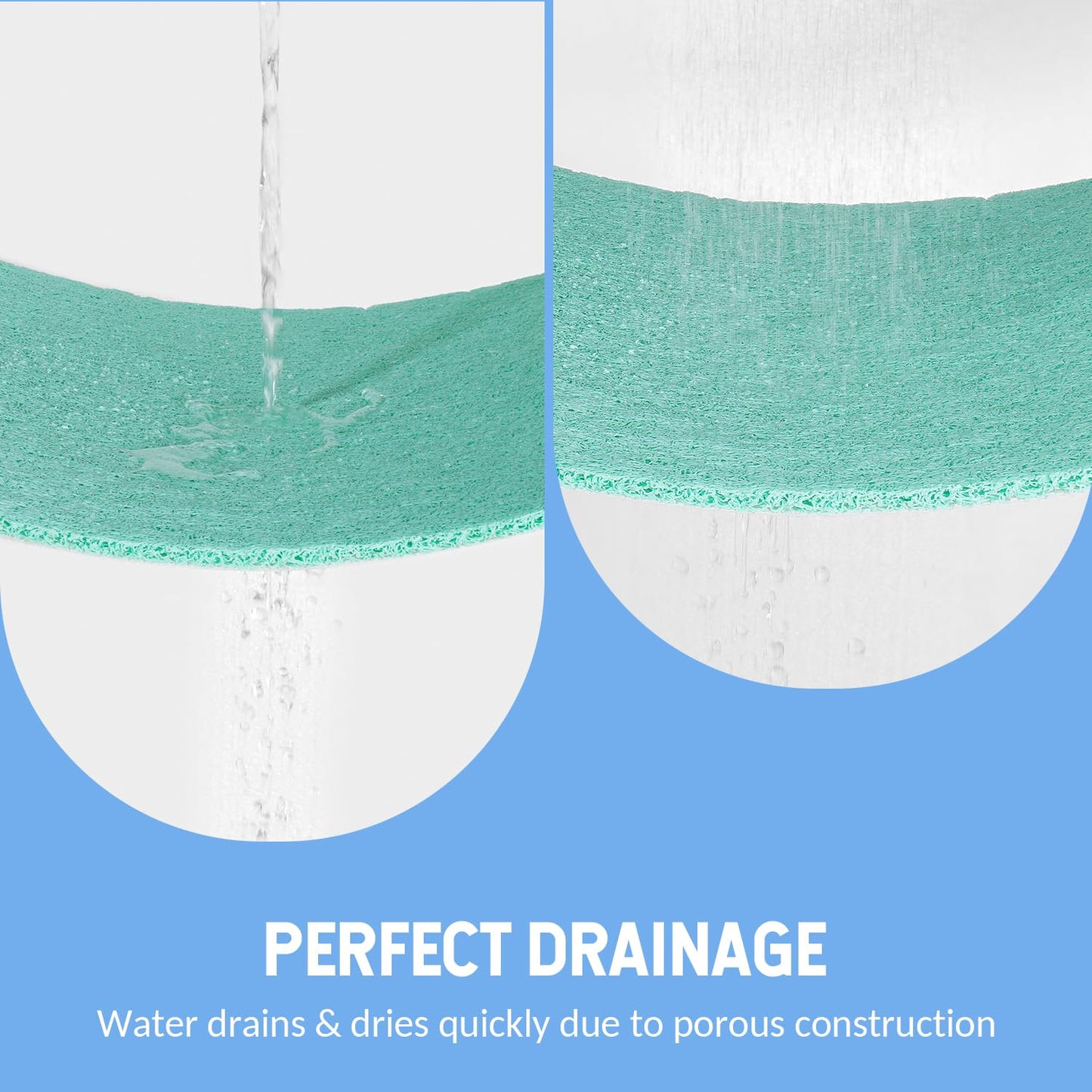Hargiis Non-Slip Bathtub Mat, 2 Pack Anti Slip Shower Mat, Fast Drying Bathtub Mats, Foot Scrubber Mat, Anti Slip Mat for Tub, Floor, Bathroom, Kitchen, Home, Hotel (Light Green 24"×16"+24"×16")