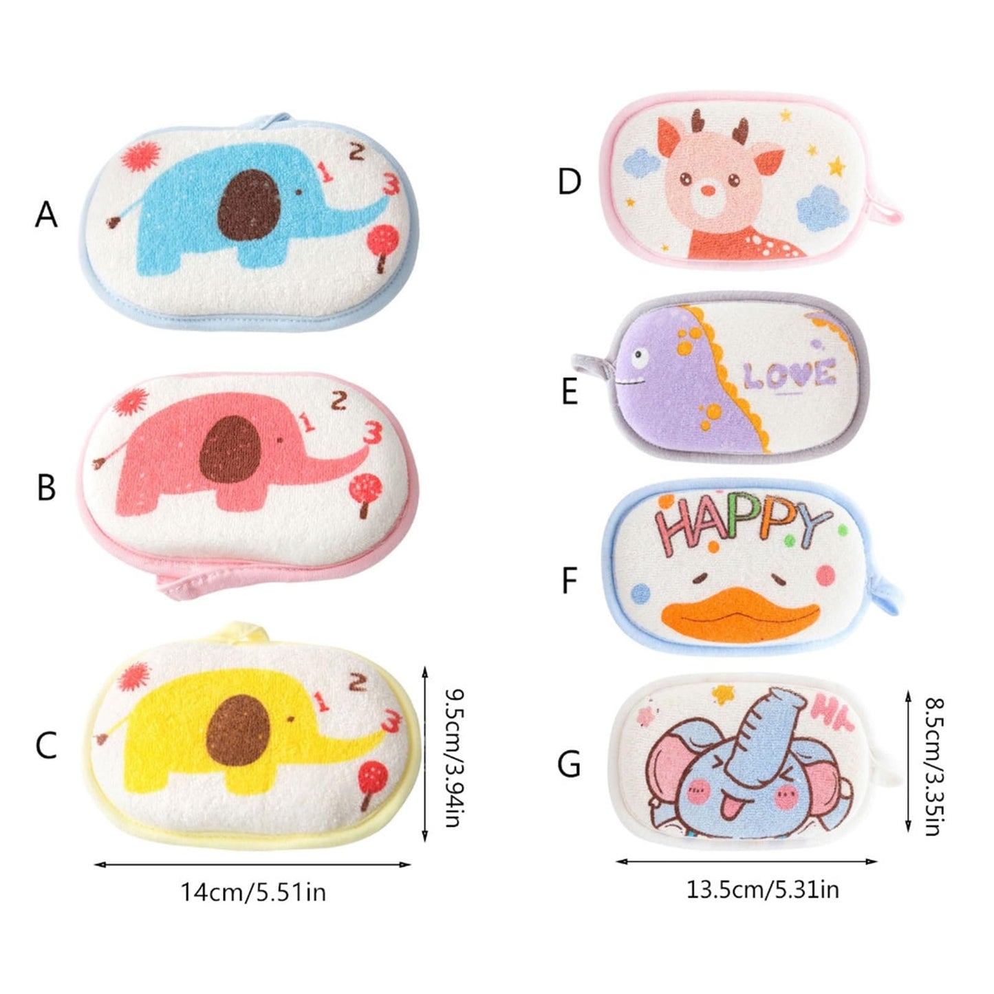 Kids Bath Sponge Soft Shower Sponge Skin Protective Baby Shower Sponges Newborn Toddler Bath Foam High Absorbent Sponge