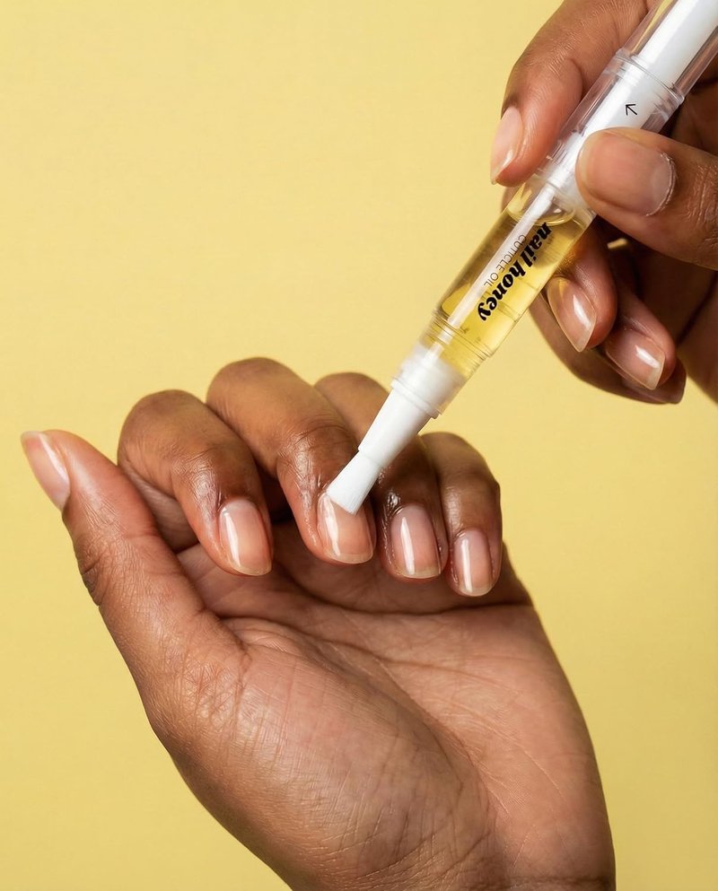 Nail Honey Cuticle Oil Pen - Organic Nail Growth Treatment for Dry Cuticles & Brittle Nails | Jojoba, Almond & Argan Oil (2ml)
