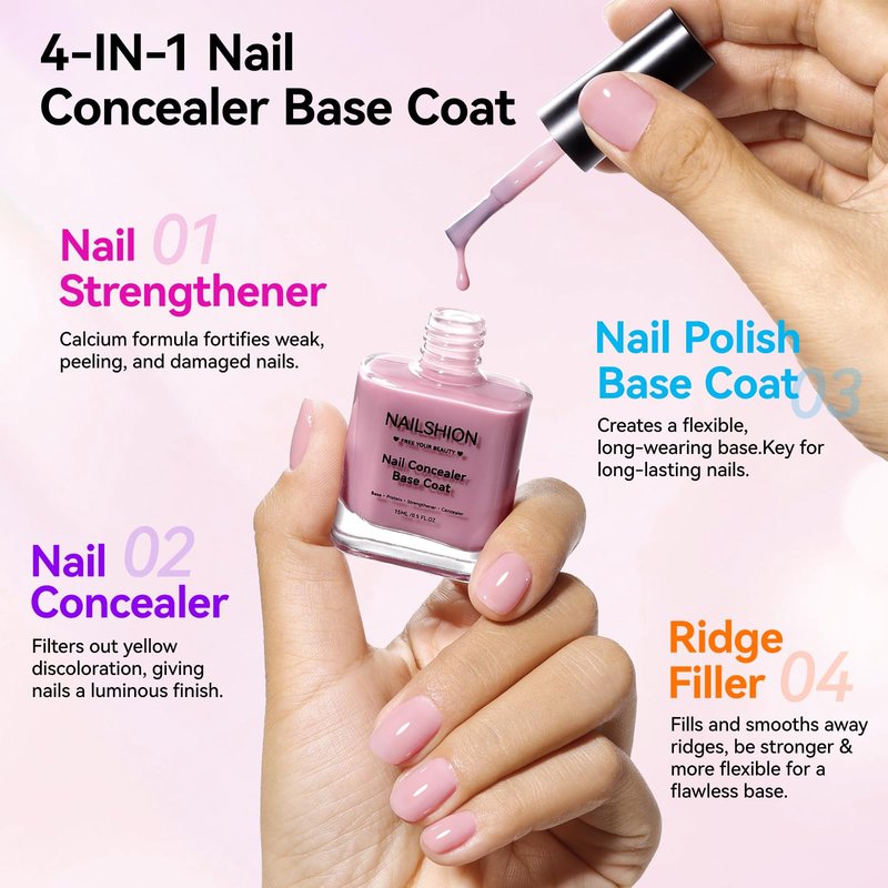 Nailshion Base Coat,Quick Air Dry