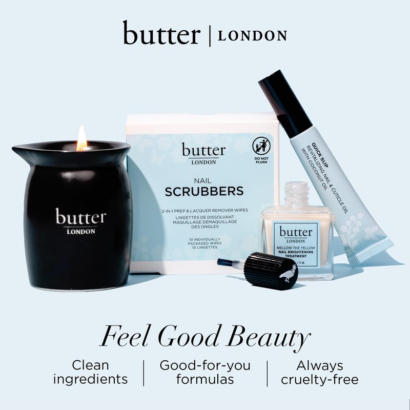butter London Glass Cuticle Pusher, Signature Glass Collection - Professional Cuticle Pushers & Scraper for Natural Nails - Salon Quality Manicure Pedicure Tool & Products for Fingernails & Toenails