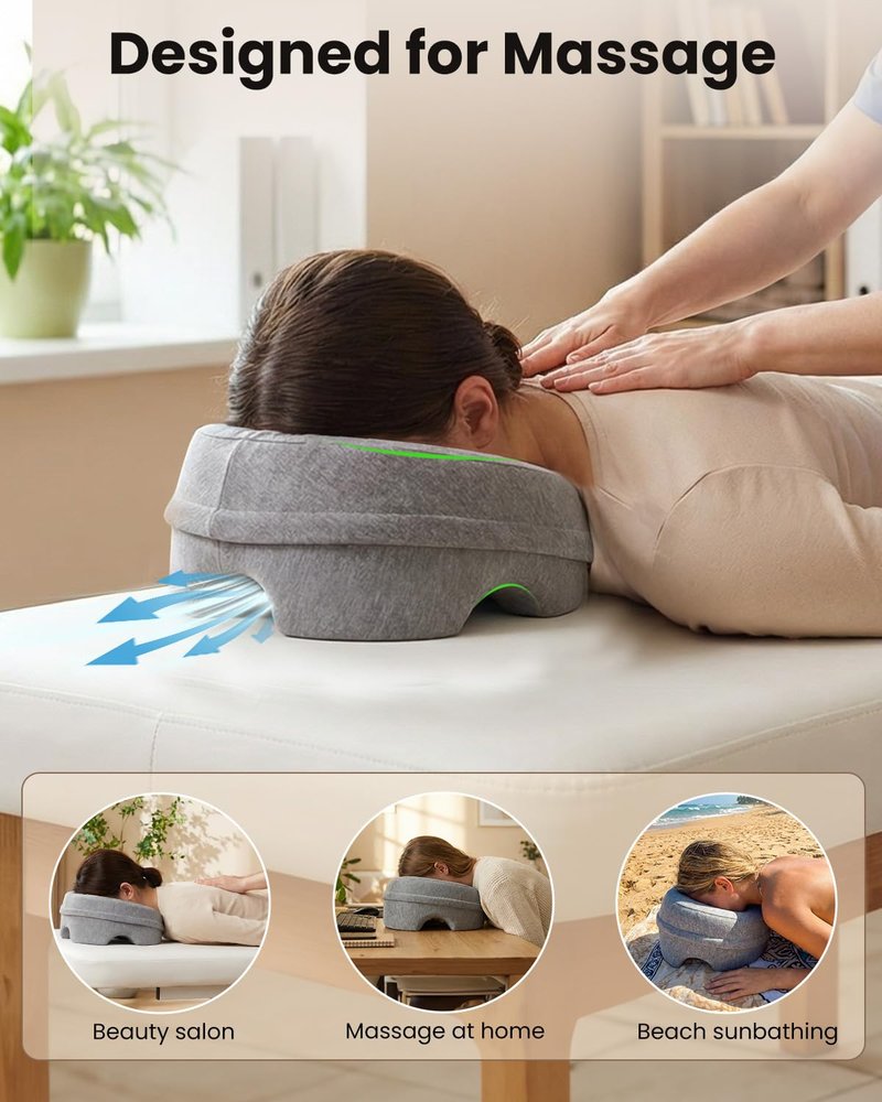 MOAOO Face Down Pillows for Massage Table, Massage Headrest for Bed, Stomach Sleeping Pillow, BBL Pillows After Surgery Post Eye Surgery Recovery