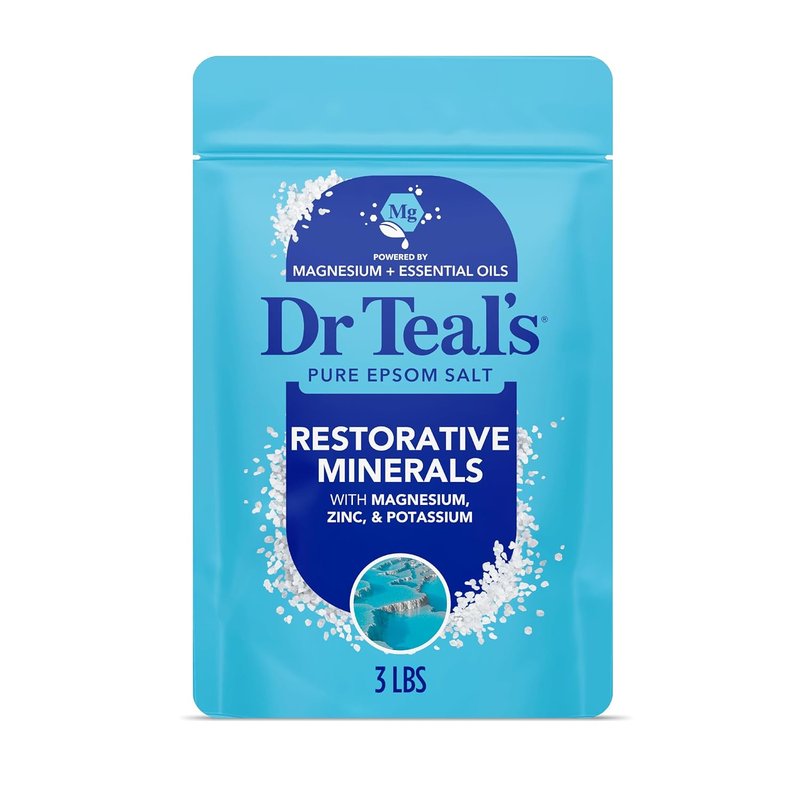 Dr Teal's Epsom Salt Magnesium Soak - Restorative Minerals with Magnesium, Potassium & Zinc | 3 lbs