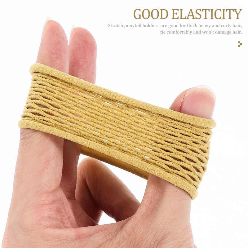 KALLORY 30pcs Stretch Hair Ties Elastic Ponytail Holders for Women Thick Heavy Hair Scrunchies Accessories for Women