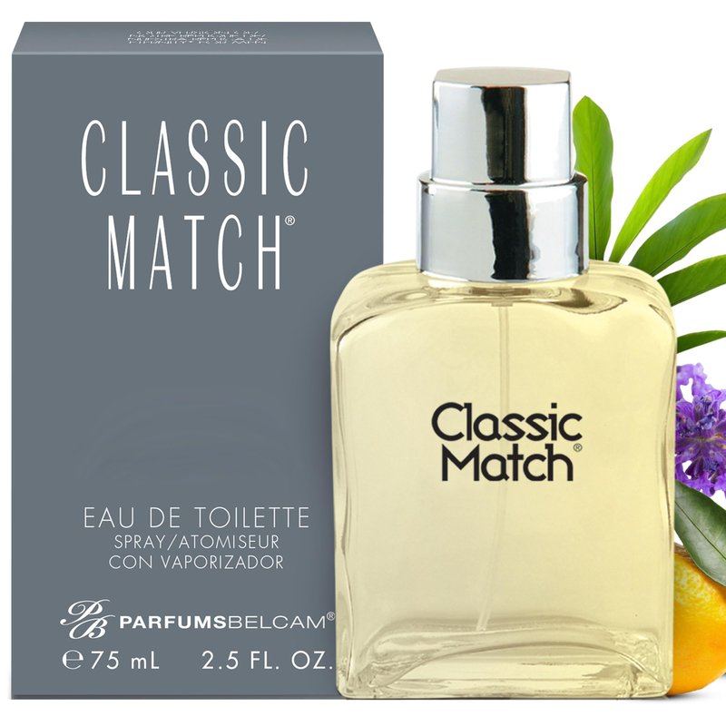 PB ParfumsBelcam Classic Match CM Eau De Toilette Spray, Fresh and Elegant Fragrance for Men, Woody and Floral Notes, Long-Lasting Scent, Men’s Cologne for Everyday Wear, 2.5 Fl Oz