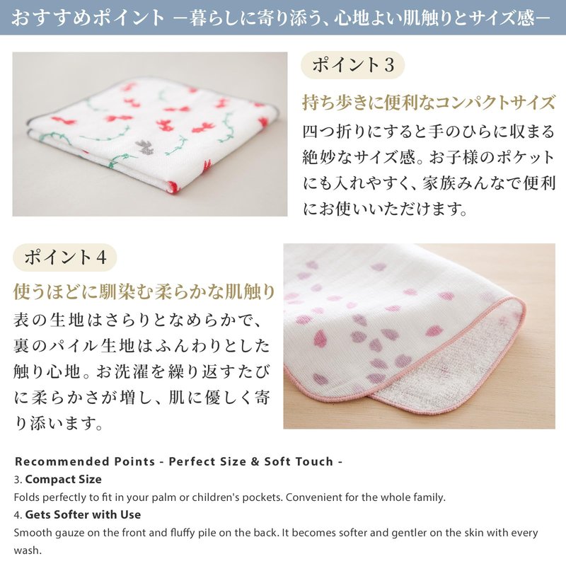 NOREN Japanese Cotton Towel Senshu (Osaka) Towel/Washcloth Face Towel Japanese Handkerchief/Made in Japan 100% Cotton Quick Drying Absorbent Ultra Soft Thin Traditional Japanese Pattern