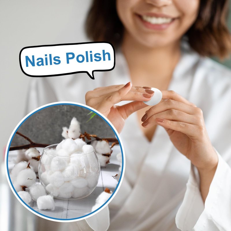 Heigble 1000 Pcs Soft Cotton Ball Bulk Organic Medium Cotton Ball for Absorbent Multipurpose Pure Nail Polish Remover Makeup Removal First Aid Face Crafting Cleaning Skin Applying Lotion