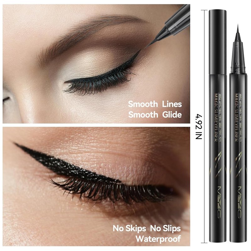Eyebrow Pomade Pencil Kit - Waterproof Mixing Liquid & Dual-Ended Brush | Dark Brown