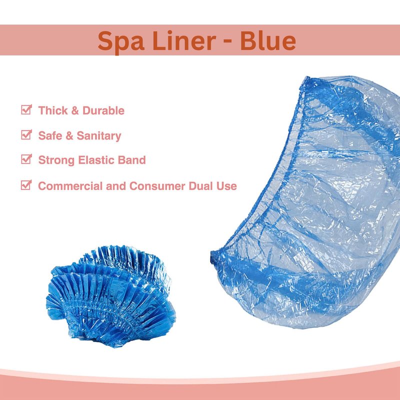 400 PCS Disposable Pedicure Spa Chair Liners – Durable Blue Elastic Foot Bath Bags for Salon Tubs and Foot Massage Treatments