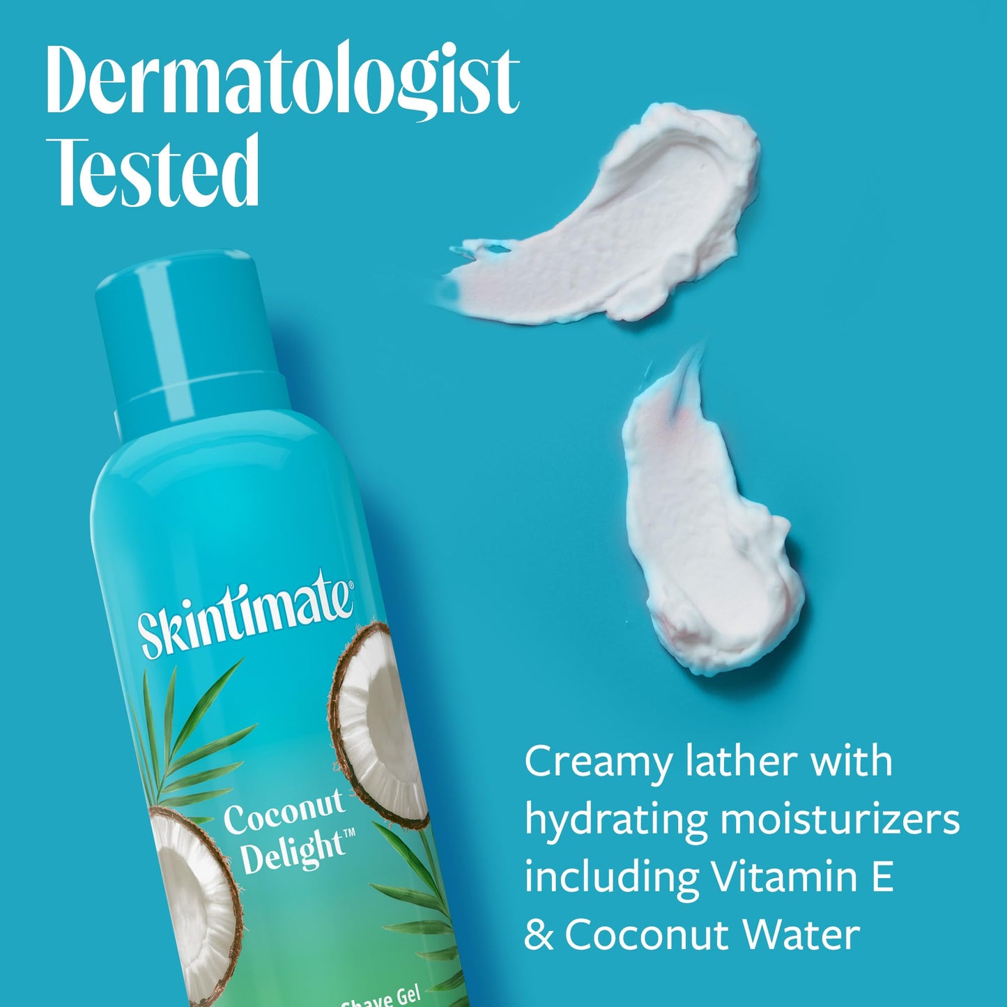 Skintimate Coconut Delight Shave Gel for Women, 3 Pack | Skintimate Shaving Cream for Women, Womens Shaving Cream, Shave Cream, Shaving Foam, Womens Shave Gel, Pack of 3, 7oz each(Package May Vary)