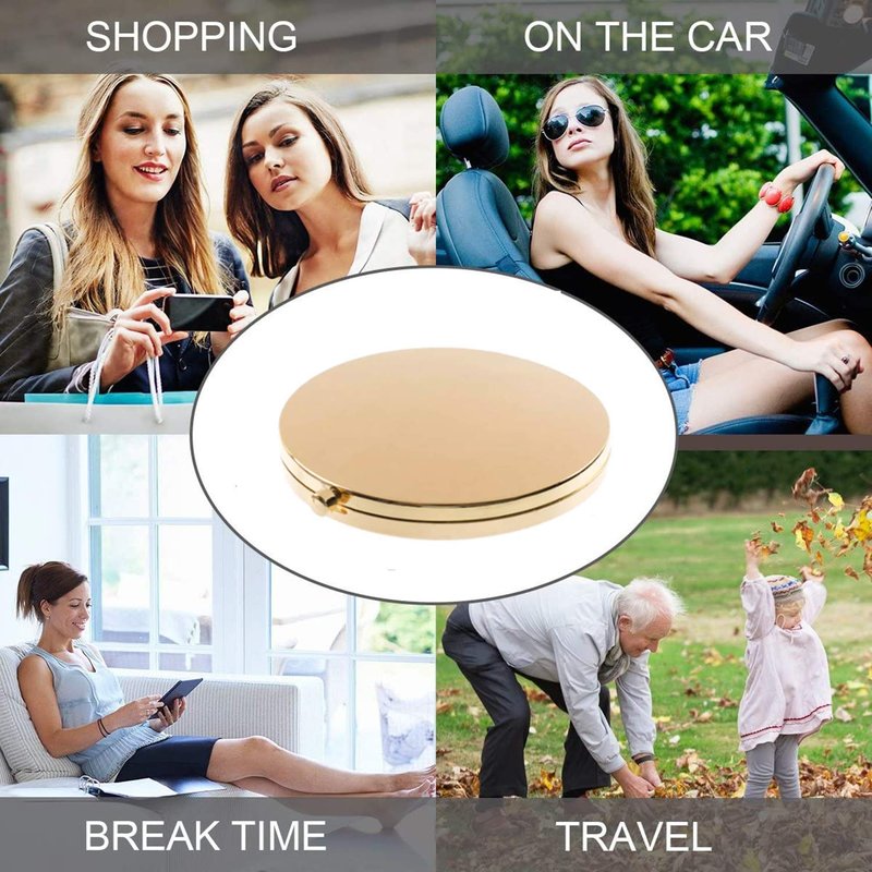 MIHAGUTY Magnifying Compact Mirror for Purses with 2 x 1x Magnification, Folding Mini Pocket Double Sided Travel Makeup Mirror,Perfect for Purse, Pocket Mirror for Gift