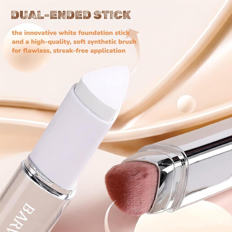 Color Changing Foundation Stick - Full Coverage Self-Adjusting Makeup for Mature Skin | Ivory White, 1 Fl Oz